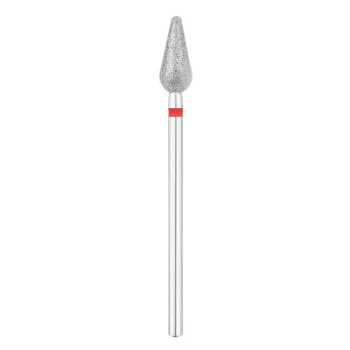 Exo Pro Diamond Nail Drill Bit, Rounded Drop, 5.0 mm, Fine (Red)