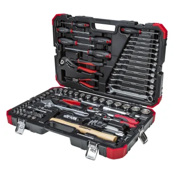 GEDORE red galvučių ir įrankių rinkinys 1/4" + 1/2", 100 dalių