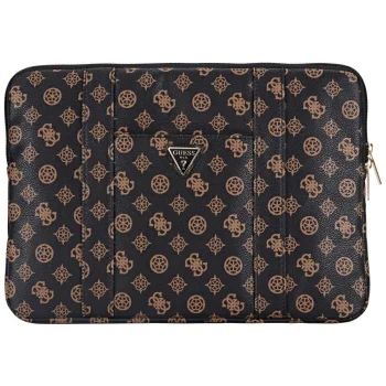 Guess Sleeve Peony Pocket Triangle 14" nešiojamojo kompiuterio dėklas, juodas