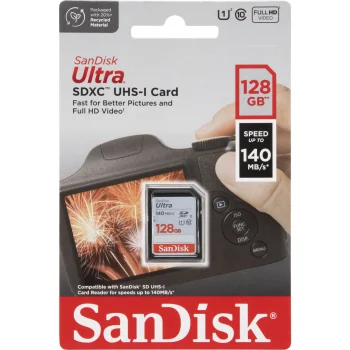 SanDisk Ultra SDXC 128GB UHS-I U1 atminties kortelė (140 MB/s)