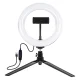 Puluz PKT3073B stovas su 20 cm LED žiedine lempa ir telefono laikikliu