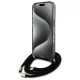 Guess Crossbody Cord Script MagSafe dėklas, skirtas iPhone 16, juodas