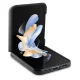 BMW Leather Hot Stamp dėklas telefonui Samsung Galaxy Z Flip 5, juodas