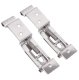 Frameless License Plate Holder, Steel, 2 pcs, Silver
