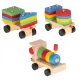 Wooden Toy Train Sorter with Blocks, 30cm
