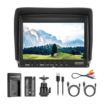 Neewer F100 7" IPS vaizdo monitorius su akumuliatoriumi ir įkrovikliu