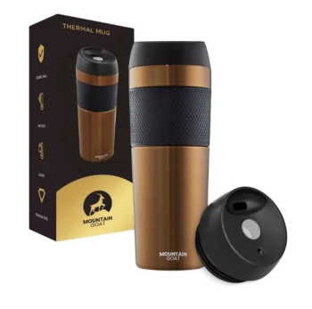 4Fizjo Mountain Goat Travel termopuodelis, 450 ml, rudas