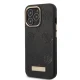 Guess Peony Logo Plate MagSafe dėklas, skirtas iPhone 13 / 13 Pro, juodas