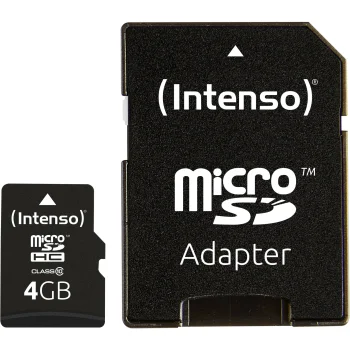 Atminties kortelė Intenso microSDHC 4GB Class 10 su adapteriu 3413450