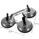 Bigstren 00022361 Aluminum Vacuum Suction Cup with 3 Handles, 150 kg, Silver