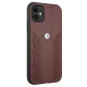 BMW dėklas iPhone 11 / XR, raudonas (Leather Curve Perforate)