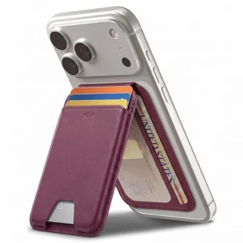 ESR Classic RFID magnetinis kortelių dėklas-stovas MagSafe, tamsiai bordo