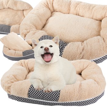 Soft Plush Pet Bed for Dogs and Cats, 60x50 cm