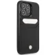 BMW Leather Card Slot dėklas, skirtas iPhone 14 Pro, juodas