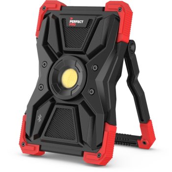 Perfectpro L-100 LED darbinis žibintas su garsiakalbiu, raudonas/juodas
