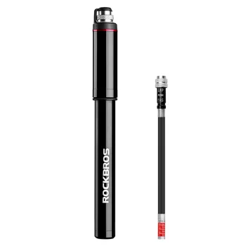Dviračio rankinė pompa Rockbros SMART-B 150 PSI Presta ir Schrader vožtuvams, juoda