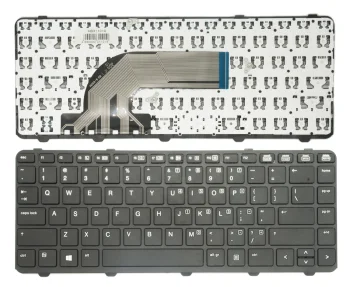 HP ProBook 430 G2, 440 G1, 445 G2, 640 G1 klaviatūra su rėmeliu, juoda