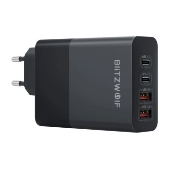 Tinklo įkroviklis BlitzWolf BW-S29, 120W, 4 jungtys, juodas