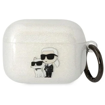 Karl Lagerfeld Glitter Karl & Choupette dėklas AirPods Pro