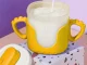 Vaikų gertuvė su rankenėlėmis ir šiaudeliu, 300 ml, geltona