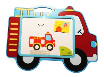 Bakalu dvipusė magnetinė ir kreidinė lenta su magnetukais Automobilis