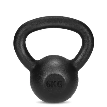 Ketaus giros svarmuo 4Fizjo Kettlebell, 6 kg, juodas