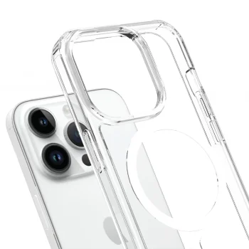 3mk Armor MagCase dėklas iPhone 16 Pro telefonui, skaidrus
