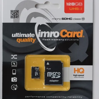 Imro 128GB microSDHC Memory Card Class 10 UHS-I with Adapter