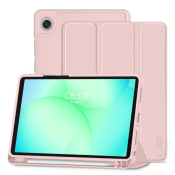 TechProtect SmartCase Pen atverčiamas dėklas Samsung Galaxy Tab A9+ 11.0, rožinis