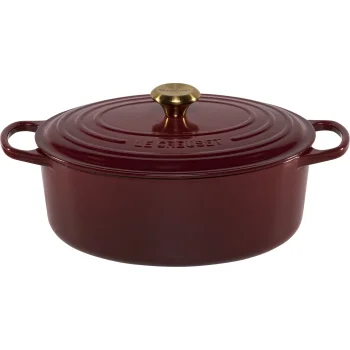 Ovalus troškintuvas Le Creuset Signature 31 cm, garnet