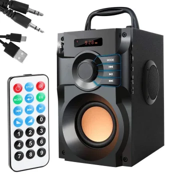 A11 nešiojama Bluetooth kolonėlė su radiju ir pulteliu, 10W, juoda