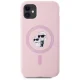 Karl Lagerfeld Silicone Karl&Choupette MagSafe dėklas iPhone 11 6.1\", rožinis