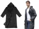 Waterproof Rain Poncho for Adults with Hood, Lightweight Packable Raincoat, Black