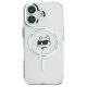 Karl Lagerfeld dėklas iPhone 16 su MagSafe, IML Metal Choupette Head, baltas