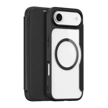 Dux Ducis Skin X Pro iPhone 17 Air atverčiamasis dėklas su MagSafe, juodas