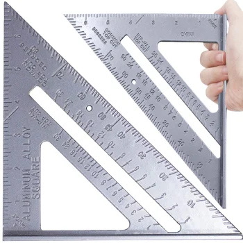Aliumininis staliaus kampainis su atrama 180 mm, pilkas
