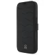 Mercedes dėklas iPhone 16 Pro Max telefonui MB Waves Leather, juodas