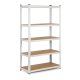 Humberg 4841 metalinė sandėliavimo lentyna 150x75x30 cm, balta