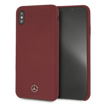 Mercedes dėklas iPhone Xs Max telefonui Silicone Line, raudonas