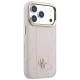 Guess Stripe Peony 4G Logo MagSafe dėklas iPhone 17 / 18 Pro Max, rožinis