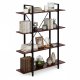 ModernHome S-04A industrinio stiliaus lentyna, 4 lentynos, metalinis rėmas