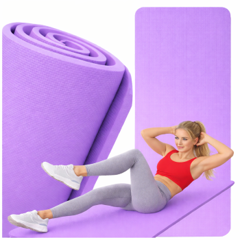Storas mankštos kilimėlis jogai ir pilatesui 170x60x1 cm, violetinis