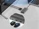 Extra Digital USB-C 12-in-1 šakotuvas (2x HDMI, VGA, LAN, SD, PD 100W), pilkas