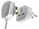 Universalus kelioninis maitinimo adapteris, UK į EU (2-pin), Baltas