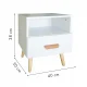 Modernhome WYJ-258 Nightstand with Drawer, White