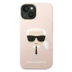 Karl Lagerfeld Silicone Karl\'s Head dėklas, skirtas iPhone 14 Plus, rožinis