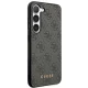 Guess 4G Metal Gold Logo dėklas, skirtas Samsung Galaxy S23, pilkas