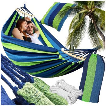 Double Brazilian Hammock with Pillow XXL 260x150cm 200kg