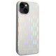 Karl Lagerfeld Monogram Iridescent dėklas iPhone 14 Plus telefonui, sidabrinis