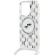 Karl Lagerfeld dėklas iPhone 15 Pro su virvele Monogram Karl & Choupette, skaidrus